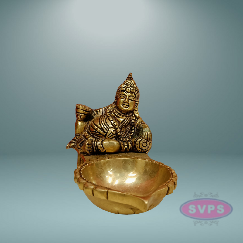 Brass Kubera Diya For Good Wealth And Auspiciousness