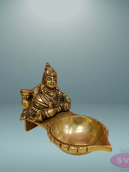 Brass Kubera Diya For Good Wealth And Auspiciousness
