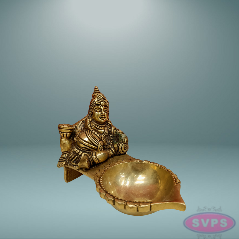 Brass Kubera Diya For Good Wealth And Auspiciousness