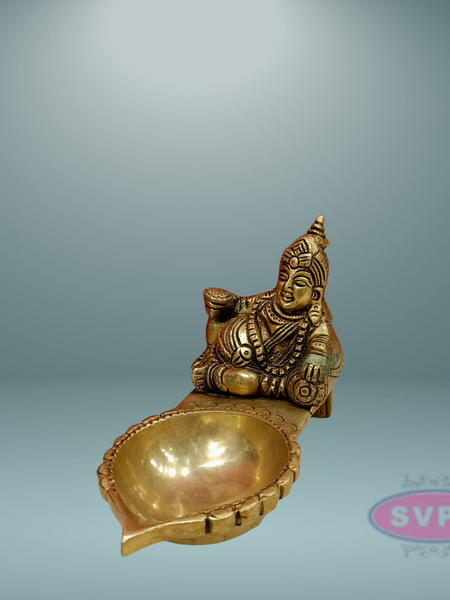 Brass Kubera Diya For Good Wealth And Auspiciousness