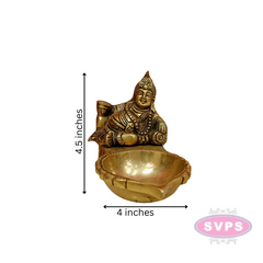Brass Kubera Diya For Good Wealth And Auspiciousness