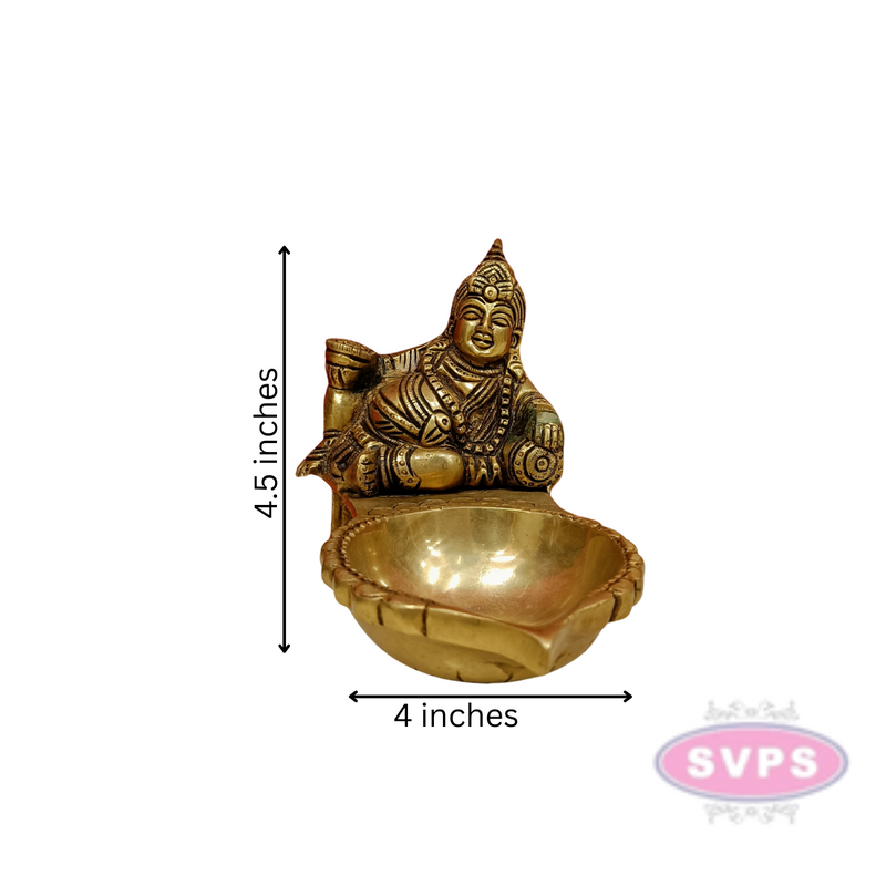 Brass Kubera Diya For Good Wealth And Auspiciousness