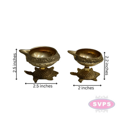 Brass Kubera Diya On Tortoise