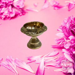 Brass Kubera Lamp With Stand / Oil Lamp