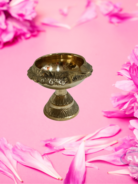 Brass Kubera Lamp With Stand / Oil Lamp