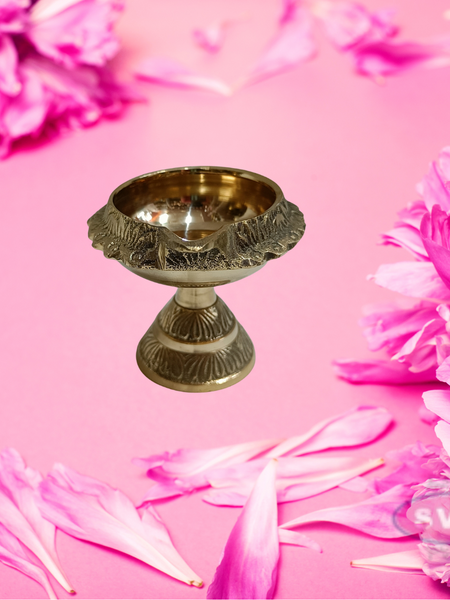 Brass Kubera Lamp With Stand / Oil Lamp