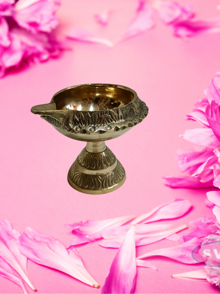 Brass Kubera Lamp With Stand / Oil Lamp