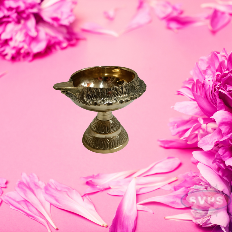 Brass Kubera Lamp With Stand / Oil Lamp