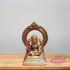 Brass Lakshmi With Prabhawali / 7 Inches