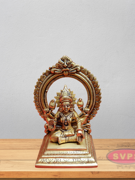 Brass Lakshmi With Prabhawali / 7 Inches