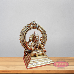 Brass Lakshmi With Prabhawali / 7 Inches