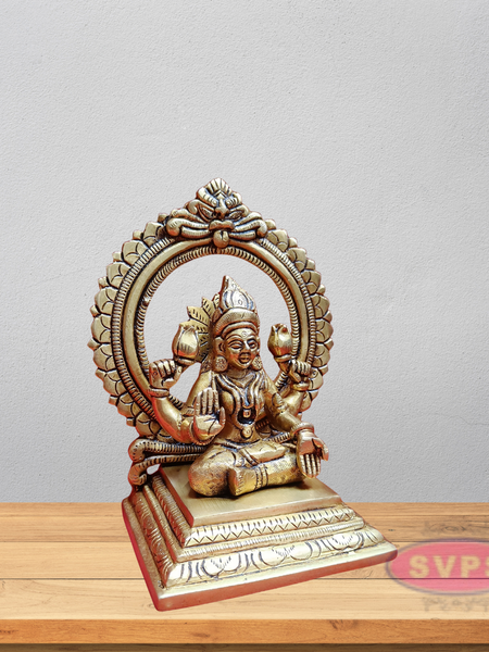Brass Lakshmi With Prabhawali / 7 Inches