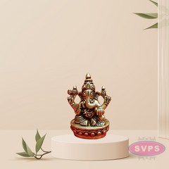 Brass Lord Ganesha Statue for Pooja / Home Decor / Car Dashboard