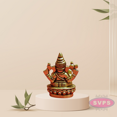 Brass Lord Ganesha Statue for Pooja / Home Decor / Car Dashboard