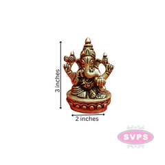 Brass Lord Ganesha Statue for Pooja / Home Decor / Car Dashboard