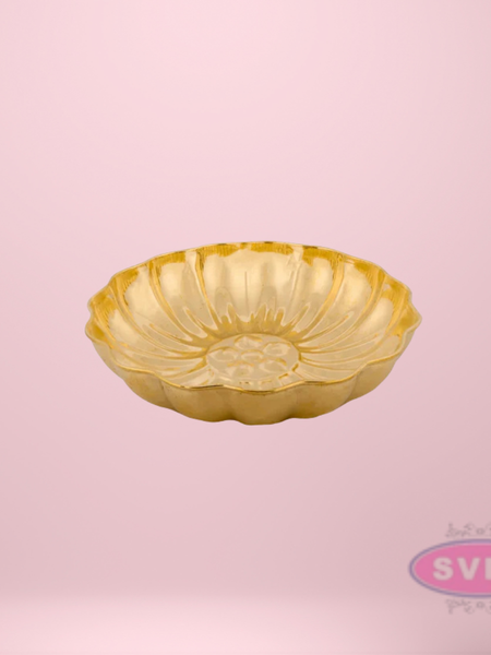 Brass Lotus Design Pooja Plate / Pooja Thali