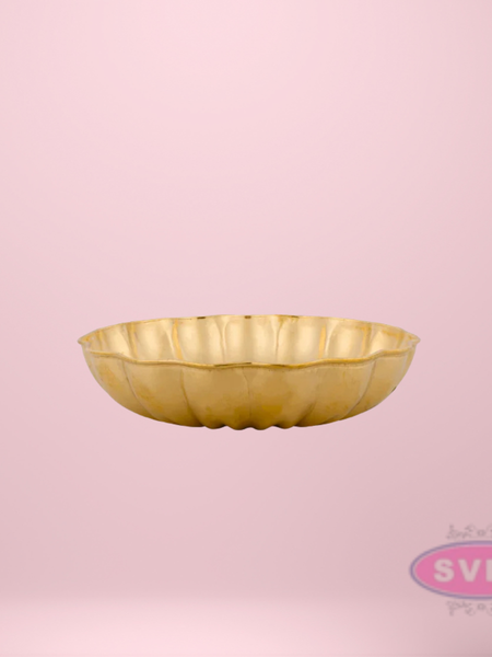 Brass Lotus Design Pooja Plate / Pooja Thali