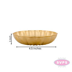 Brass Lotus Design Pooja Plate / Pooja Thali