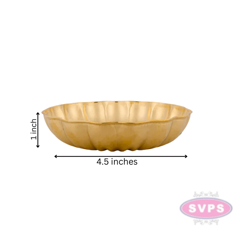 Brass Lotus Design Pooja Plate / Pooja Thali