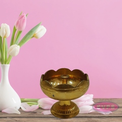 Brass Lotus Diya For Puja