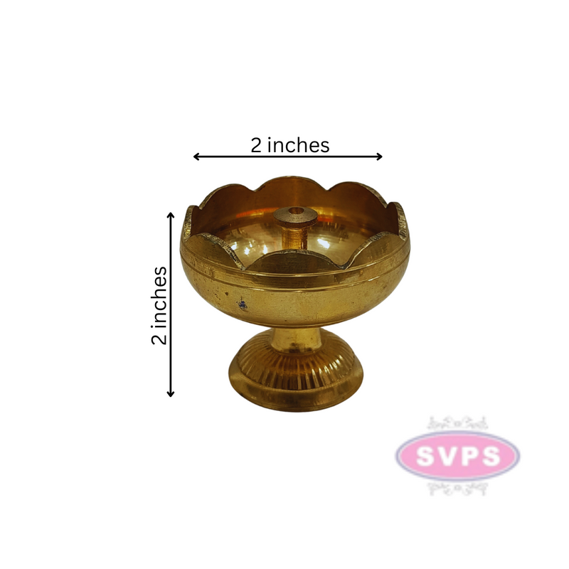Brass Lotus Diya For Puja