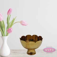 Brass Lotus Puja Prasad Bowl  Chandan Cup