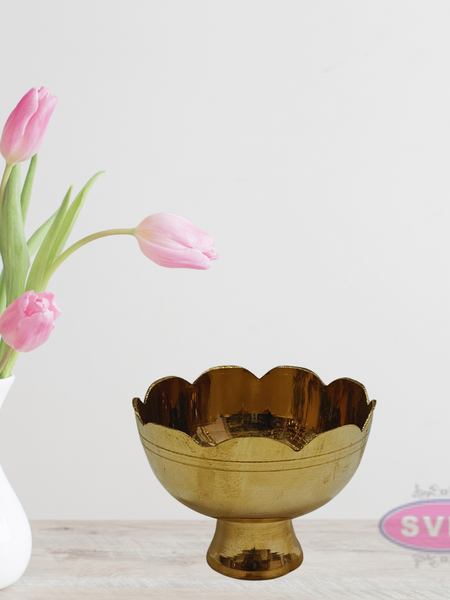 Brass Lotus Puja Prasad Bowl  Chandan Cup