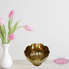 Brass Lotus Puja Prasad Bowl  Chandan Cup