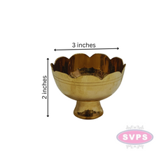 Brass Lotus Puja Prasad Bowl  Chandan Cup