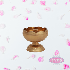 Brass Lotus Shape Agal Vilakku / Diya