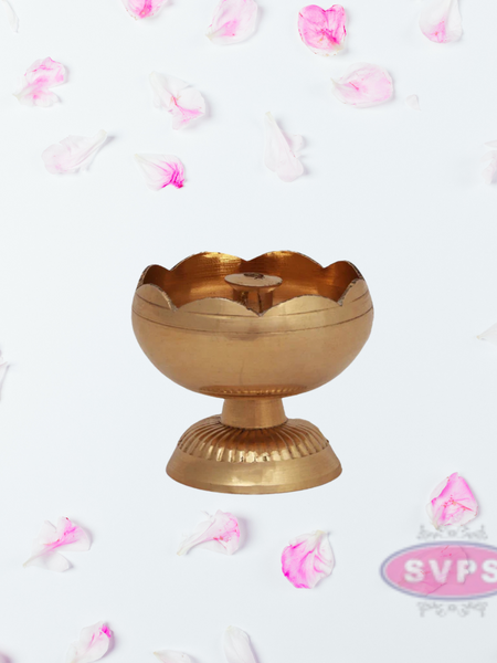Brass Lotus Shape Agal Vilakku / Diya
