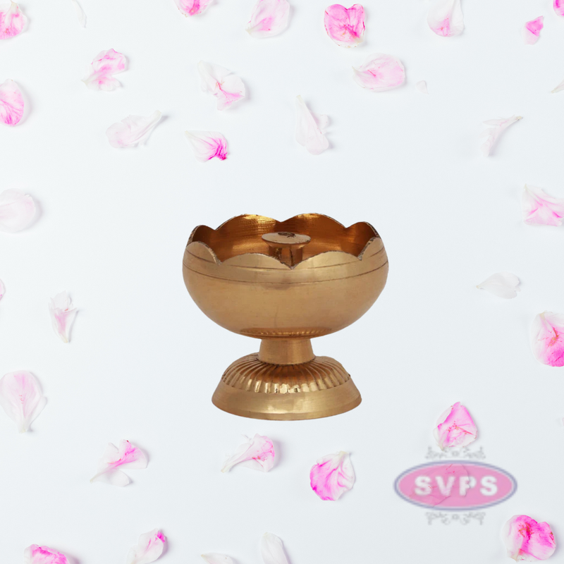 Brass Lotus Shape Agal Vilakku / Diya