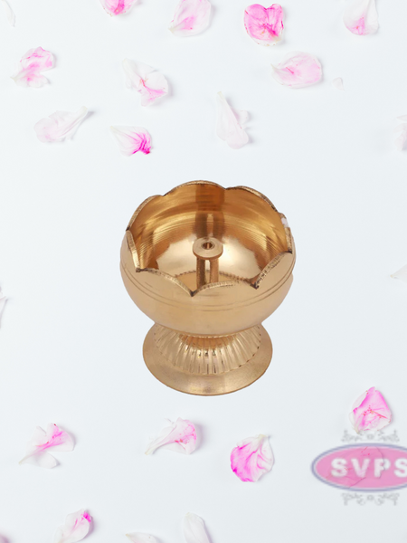 Brass Lotus Shape Agal Vilakku / Diya