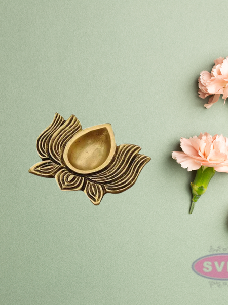 Brass Lotus Shaped Diya
