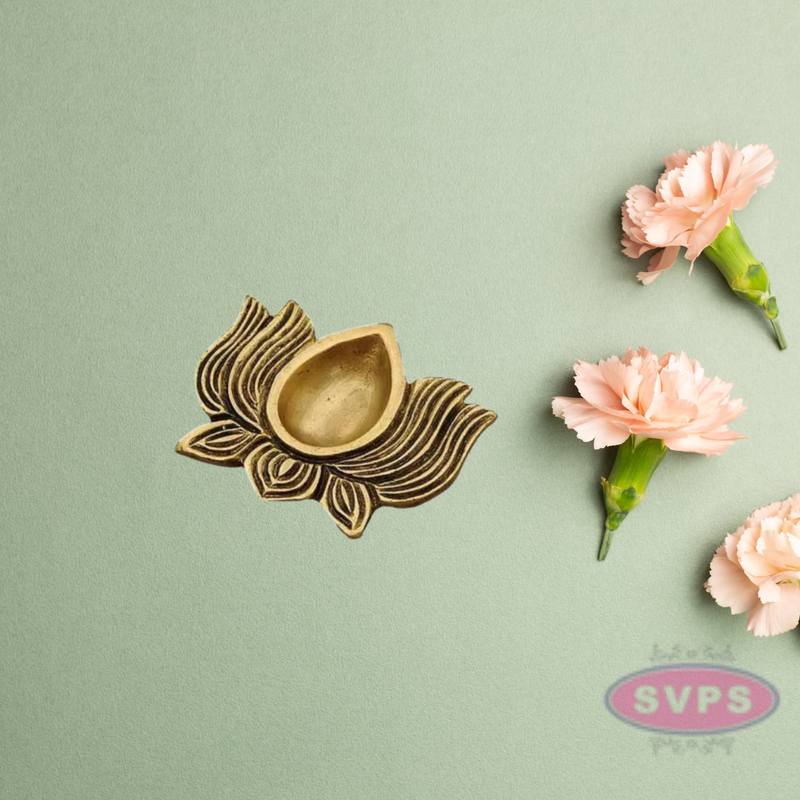 Brass Lotus Shaped Diya