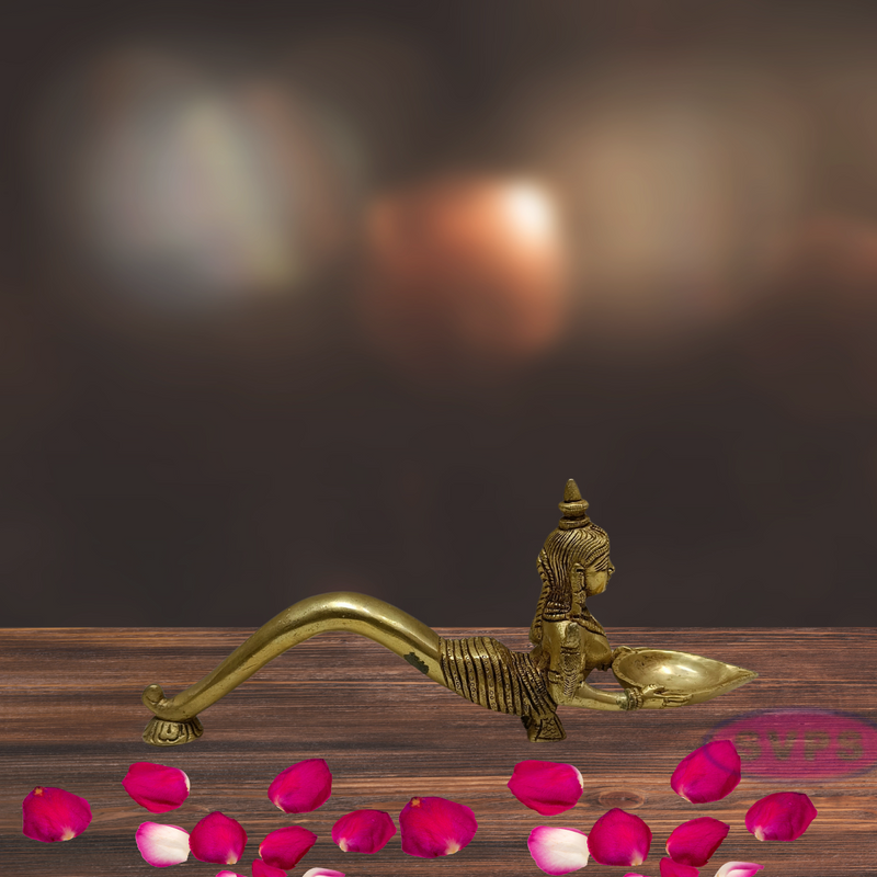 Brass Naga Kanya Diya /  Paavai Vilakku / 4 Inch Height