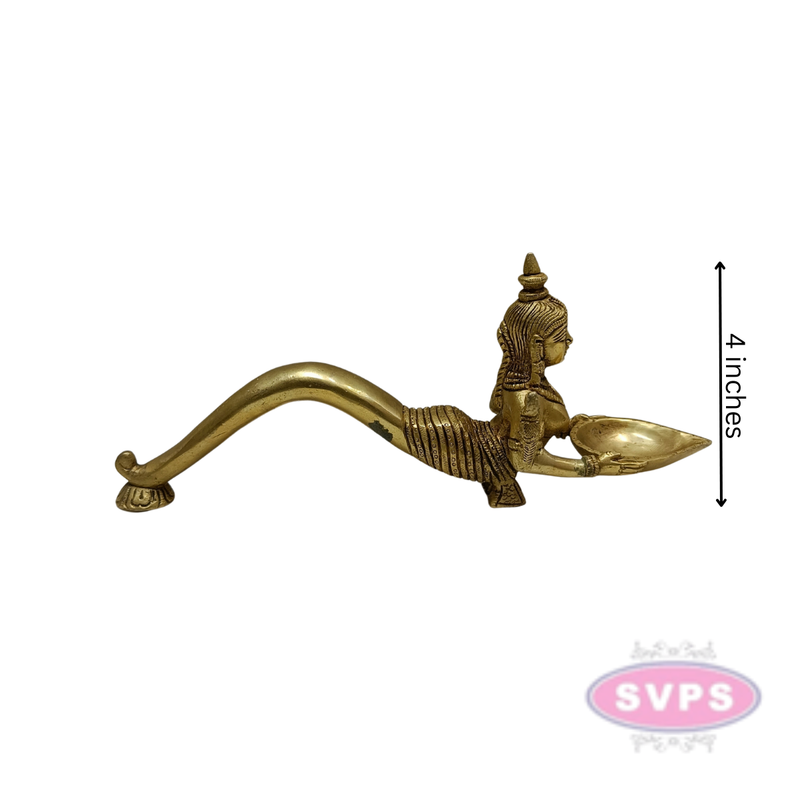 Brass Naga Kanya Diya /  Paavai Vilakku / 4 Inch Height