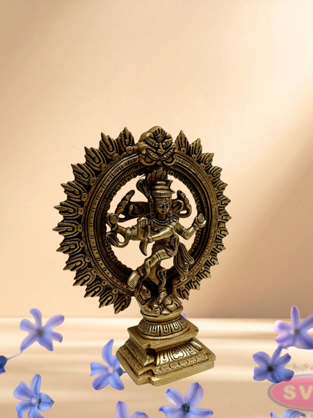 Brass Nataraja Statue / Dancing Shiva Sculpture