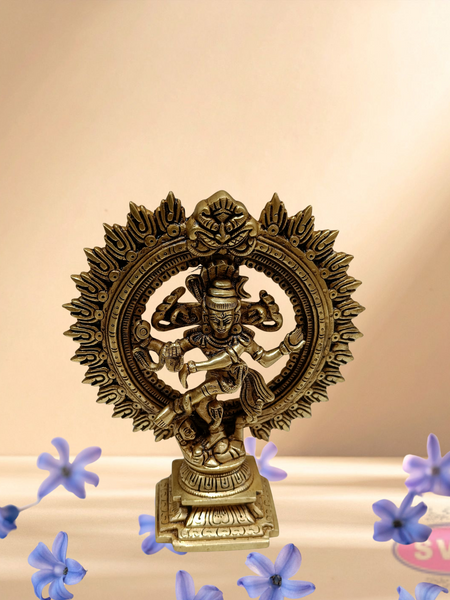 Brass Nataraja Statue / Dancing Shiva Sculpture