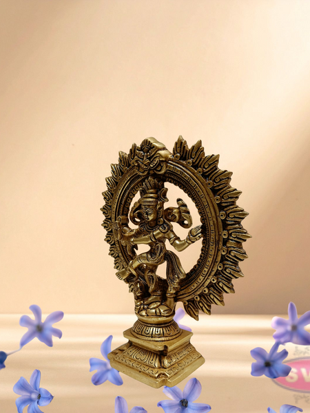 Brass Nataraja Statue / Dancing Shiva Sculpture