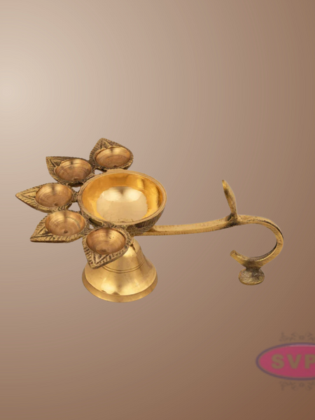 Brass Panch / Five Face Aarti For Pooja