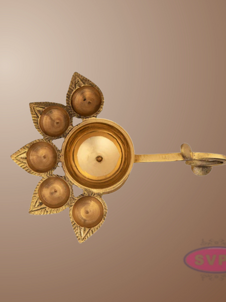 Brass Panch / Five Face Aarti For Pooja