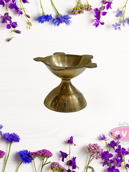 Brass Panchamukhi Oil Diya For Puja