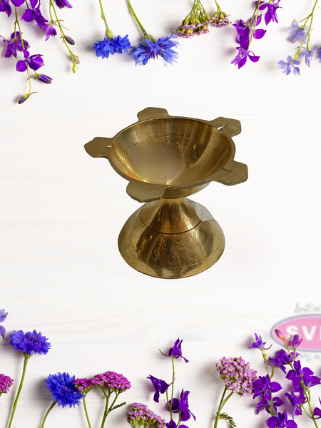Brass Panchamukhi Oil Diya For Puja