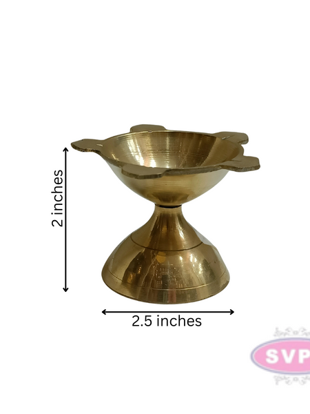Brass Panchamukhi Oil Diya For Puja