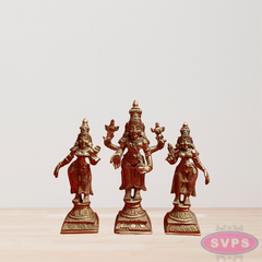 Panchalogam  Perumal With Sridevi And Bhudevi Small Size