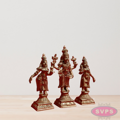 Panchalogam  Perumal With Sridevi And Bhudevi Small Size