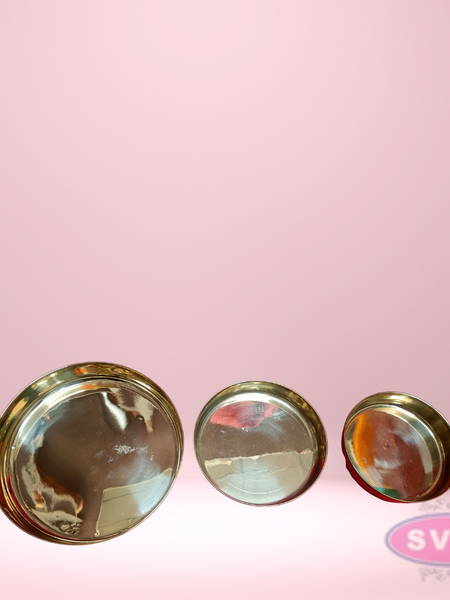 Brass Plain Puja Thali Plate