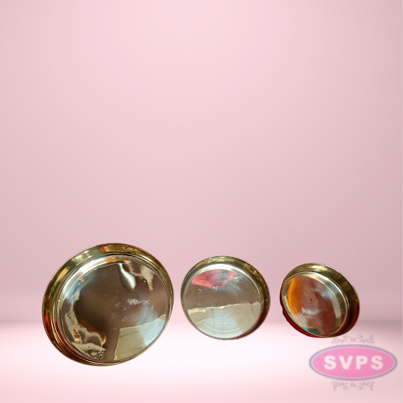 Brass Plain Puja Thali Plate