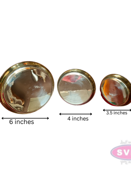 Brass Plain Puja Thali Plate